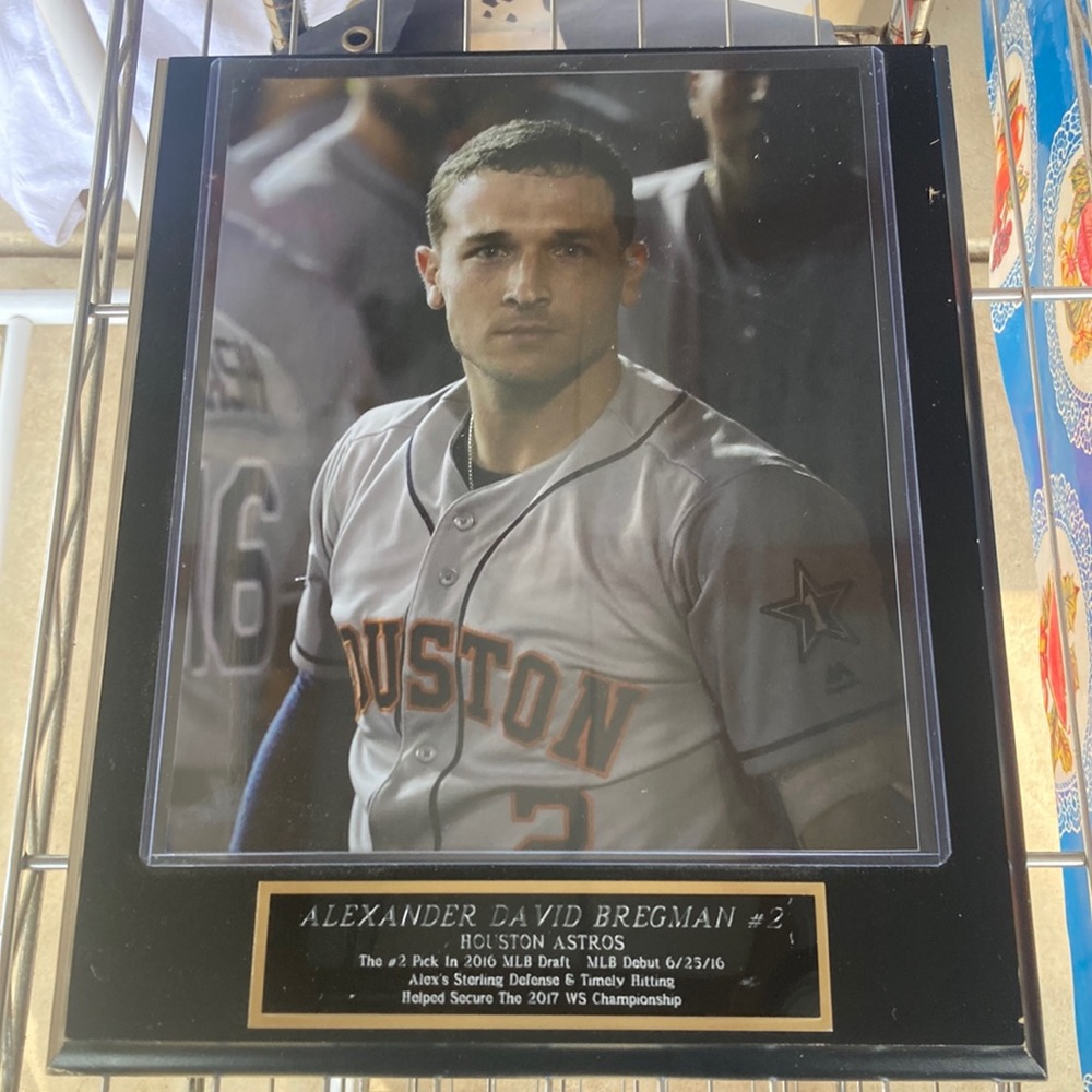 8/12- Bergman photo framed & plaqued with league years.
